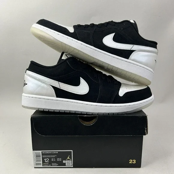Nike Shoes Air Jordan 1 Low SE Retro “Diamond Shorts/Black White” 2024 - Picture 2 of 6